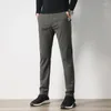 Calças masculinas Autumn Winter Masculino Casual Casual Cor Slim Empresa Empresa Trabalho de alta qualidade Lixando calças
