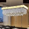 Pendantlampor LED RESTAURANT CANDELIER Creative Bar Table Lamp Modern Minimalist Sug Dual Living Room Crystal Art Tak