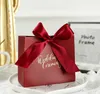 Emballage cadeau 25 pc rouge/vert/rose papier faveur cadeaux bonbons sacs mariage cérémonie décoration mariage fête fournitures 220913