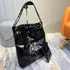 Kvinnor Luxury Handbags OP44 Designer Beach Bag Fashion Knitting Purse Axel Stor tote With Chain Canvas Shopping Bag3fgh