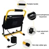 100W LED Work Light 10000LM Super Bright Floodlight 2 Brightness Modes IP66 Waterproof 16.4FT Power Cord 5000K Daylight Portable Worklights with Stand for Workshop