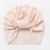 Bébé doux dentelle noeud chapeau garçons filles Turban couleur unie nouveau-né infantile casquette bonnets enfant en bas âge chapeaux infantile chapeaux