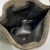 패션 가방 디자이너 가방 여성 전체 다이아몬드 구울 핸드백 클러치 진정한 반짝이는 다이아몬드 레이디 파티 바게트 가방 라인 스톤 핸드 스트랩