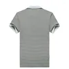 Męska marka Polos Marka Summer Men Casual Fashion Slim Fit Striped T Shirt do oddychania kołnierza oddychające