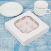 Emballage cadeau 20pcs Party Cupcake Boxes Vide White Pick Mix Sweet Boxes Inserts Clear Window and Divider for Chocolate Sweet Assortiment 220913