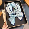 Sciarpe Sciarpa sottile di seta elegante Foulard collo donna Fasce per capelli lunghe femminili Stampa floreale Grandi cravatte Fazzoletto da collo Bandana