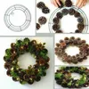 Fiori decorativi ghirlanda natalizia da 14 pollici a filo che produce anelli fai -da -te decorazioni artigianali floreali 2022 Green del Ringraziamento