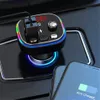 C20 Car Carigette Lighter FM Transmitter Audio Player Bluetooth مع أضواء ملونة MP3 Player Dual USB 5V 3.1A شاحن سريع