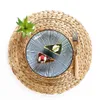 Placemats Round Table Grass Cushion Woven Heat Resistant Kitchen Gadget Tools Cup Mat Eco-friendly Straw Braid 0913