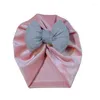 Berets Hat 2022 Winter Cute Wool Hats Big Bow Headband For Baby Girls Bowknot Kids Soft Beanies Chapeau