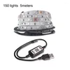 Strisce 1/2/5M Striscia LED compatibile con Bluetooth USB RGB Lampada flessibile Nastro Nastro Schermo TV Retroilluminazione Diodo