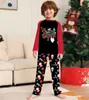 Family Matching Outfits Christmas Parentchild Set European And American Cartoon Print Crew Neck Long Sleeve Holiday Pajamas 220913