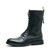 High-top 98A15 Botas homens Pu Pu Solid Moda