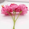 Faux Floral Greenery Calendula 6 pezzi mazzo 35 cm mini bouquet di fiori margherita fiore artificiale decorazione di nozze fai da te accessori per la decorazione della casa J220906
