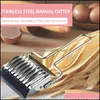 Baking Pastry Tools Stainless Steel Noodle Lattice Roller Shallot Cutter Pasta Spaghetti Maker Hine Manual Dough Press Cooking Tools Dhhbp