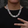 Chains Hip Hop Claw Setting 5A CZ Stone Bling Iced Out Star Eyes Round Cuban Infinity Link Chain Necklaces For Men Rapper Jewelry