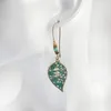 Baumelnde Ohrringe Bronze Hohlblatt Blätter Tropfen Vintage Böhmen Perlen für Frauen Mädchen Mode BOHO Strand Urlaub Schmuck
