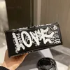 Вечерние сумки Сумочка Женская сумка через плечо Сумки на ремне Tote Fashion Graffiti Letter Print Metal Hardware Flap Съемный ремешок Кошелек