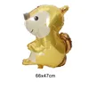 Украшение вечеринки 1pc мультипликационные шарики животных фольги Hedgehog Squirrel Ballons Jungle Деньги рождения дети Globos Детский душ припасы душа