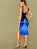 Vestidos casuais vestido 3d gotículas de água feminino feminino lateral abstrato fenda lateral azul vestido sexy praia