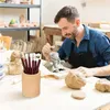Strumenti artigianali 6 pezzi/set di strumenti di scultura di argilla in ceramica manico in legno a doppia faccia per levigare la ceramica di scultura che produce KDJK2207