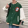 Kurtki męskie Patchwork Streetwear Bomber Jackets Men Męskie męskie litery w stylu haft haftowe harajuku hip hop baseball kurtki T220914