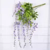 Faux Floral Greenery длиной 110 см. Растения зеленые листья фальшивые виноградные виноградные виноградные виноградные цветы.