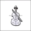 Pins Broschen Harte Emaille Broschen Pin Musikinstrumente Weiße Violine Künstlerisches Temperament Brosche Abzeichen Trendiger Schmuck 1 95Dr E3 D Dhf8G