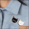 Pins Broschen Cartoon Nette Katze Tier Emaille Brosche Pin Abzeichen Dekorative Schmuck Stil Broschen Für Frauen Geschenk T353 677 T2 Drop Deli Dhxx3