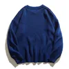Мужские свитера хип -хоп винтажный смайлик вязание мужская уличная одежда Харадзюку повседневная сгущание пуловер