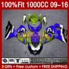 OEM Fairings for Suzuki GSXR1000 K9 GSXR-1000 09 10 11 12 2013 2014 2015 2015 2015 151NO.178 GSXR 1000 CC 1000CC 2009 2010 2011 2012 13 14 15 16 Ingection Fairing Blue Green