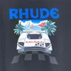 Hoodies Car Printing Rhude Sweatshirts Men Women Hoodie Casual Apricot Black Rhude Crewneck