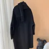 Bayan Yün Karışımı Palto Tasarımcı Püskül Eşarp Ceket Sonbahar Kış Kadın Zarif Deri Giyim Moda Basit Bayan Şal Ceket Ayrılabilir Kadın Sıcak Palto