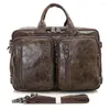 Evening Bags Leather Men's Bag Briefcase Portable Shoulder Messenger Crossbody Pack Durable Waterproof Satchel