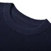 Suéter masculino leve com gola redonda, suéter de toque macio waffle ponto pulôver para homens 220914