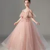 Nouvelle robe de fille de fleur princesse douce robe de soirée jupe tutu à volants pour les filles