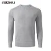 Herrtröjor Mens Lightweight Crewneck Sweater Soft Touch Waffle Stitch Pullover för män 220914