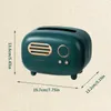 Leuke creatieve radio -vormige pompweefselbox papierhouder servetten behuizing Home kleine items Organisator Desktop Decoratieboxen