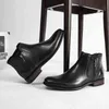 Boots First Layer Cowhide Chelsea Men's Leather New Autumn Winter Martin British Style Business Dress 220914