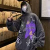 Men s Hoodies Sweatshirts Gray Oversize Hoodie Streetwear Men Hip Hop Cartoon Sweatshirt Girls Cool Tops Casual grappige lente herfst Japan mannelijk 220914