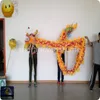 3.1METERS 4 Kids 4 PCS POLES LEAY Prop Print Fabric Faction Dragon Dragon Dance Puppet Fore Fore Festival Clearn