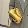 الأزياء الأزياء أكياس الكتف النسائية كروسة حقيبة اليد حقيبة يد حقيقية من الجلد عبر الجسم حقيبة سهرة الذهب
