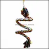 Autres Fournitures Pour Oiseaux Perroquet Corde Suspendue Perruche Tressée À Mâcher Perche Cage À Oiseaux Calopsitte Jouet Pet Stand Formation Accessoires Conure Swing Dhp0E