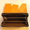 トップデザイナーのファッション女性財布本革の財布シングルジッパーウォレットレディレディースロングクラシック財布付きボックスカード60017ボックスとダストバッグ