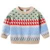 2021 Winter Nieuw 2 3 4 6 8 10 jaar kinderkleding knappe pullover met lange mouwen gebreide baby mixcolor trui voor kinderen jongen 0913