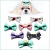 Dog Apparel Pet Puppy Cat Dog Hair Bows With Rubber Bands Grooming Accessories For Small Dogs Supplies Drop Delivery 2021 Home Garden Dhjvg