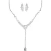 Set da sposa di lusso con collana e orecchini di gioielli da sposa con zirconi dal design nuovissimo