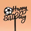 Festive Supplies Football Soccer Champion Theme Party Cupcake Topper Happy Birthday Cake For Kids Boy Decors