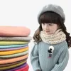 CAPS HATS Fashion Wool Baby For Girls Candy Color Elastic Spädbarn BERET Kids 14 år 1 PC 220914