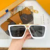 Gafas de sol de diseñador de lujo Moda de marco grande cuadrado Gafas de sol de gafas de sol de gran tamaño